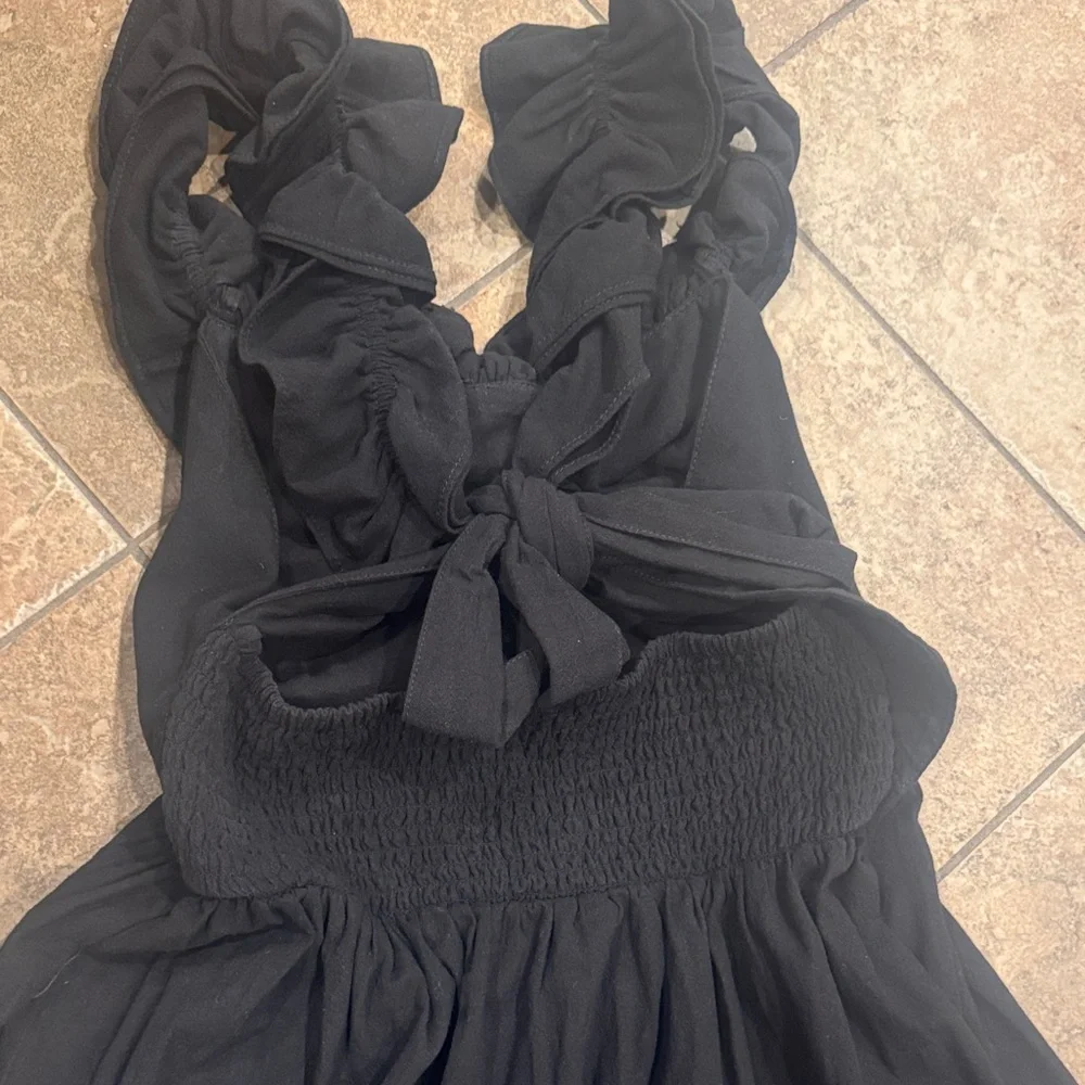 Free People Black Ruffle Midi Dress - Picture 3 of 6